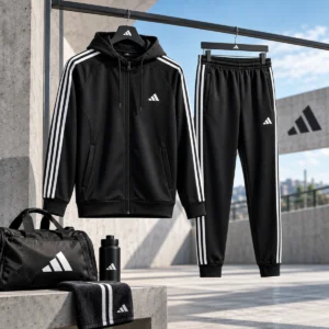 ست ورزشی مردانه آدیداس 3-Stripes مشکی